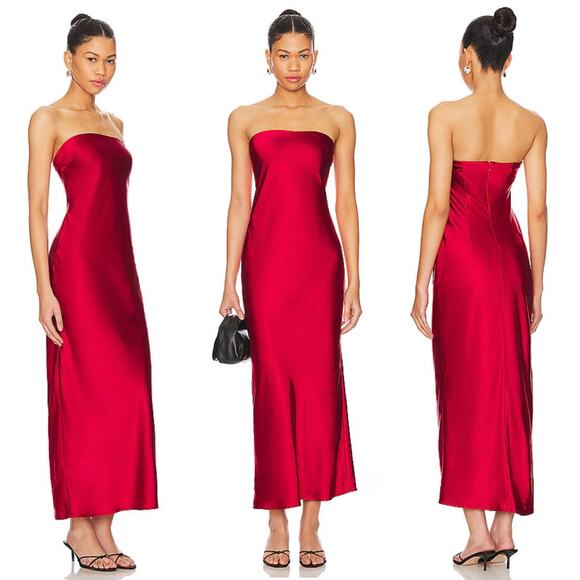 Revolve More To Come Women’s Emma Strapless Maxi Dress Red  Size Smal - Picture 1 of 10
